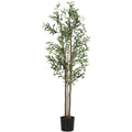 Artificial Olive Tree for Living Room with Stable Base and Zero Maintenance Green Black