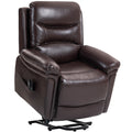 Electric Power Lift Recliner Chair with Massage Heat and USB for Elderly Comfort, Brown Homcom