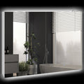 Bathroom Mirror Cabinet with LED Light and USB Charging Adjustable Shelf White