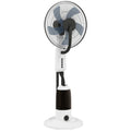 Pedestal Misting Fan with Humidifier for Cool Indoor Air and Quiet Operation White AOSOM