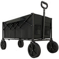 Festival Trolley for Camping and Outdoor Events with Folding Frame and Cup Holders Black Outsunny