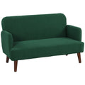 2 Seater Sofa with Raised Legs for Easy Cleaning and Compact Living Spaces Dark Green