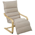Recliner Armchair with Adjustable Footrest and Rocking Motion for Relaxing at Home Light Brown