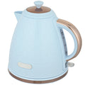 3kW Rapid Boil Electric Kettle With Honeycomb Design Ideal For Kitchens, Light Blue