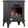 Freestanding Bioethanol Fireplace for Instant Smoke Free Warmth in Any Room Black