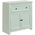 Modern Green Wooden Sideboard Storage Cabinet With Adjustable Shelf and Drawer for Kitchen Homcom