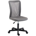 Office Chair for Small Home Office Spaces with Mesh Back and Adjustable Height Grey AOSOM