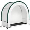 Portable Foldable Mini Greenhouse with Zipped Door Ideal for Gardens and Patios Green AOSOM