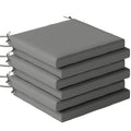 Outdoor Seat Cushions Set of 6 for Comfortable Garden Chairs Water-Repellent Dark Grey Outsunny