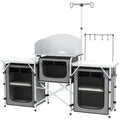 Outsunny Multi-Storage Portable Camping Kitchen, with Carry Bag
