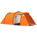 3 Person Camping Tent with Separate Porch for Extra Storage and Easy Access Orange