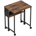 Industrial Drop Leaf Writing Desk 63 cm Space Saving Home Office Work Table