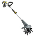 Cordless Garden Tiller for Easy Soil Preparation and Weeding with Adjustable Handle Grey AOSOM