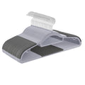 Songmics set of 30 slim non-slip clothes hangers in light grey and grey on a plain background