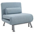 Single Sofa Bed - Blue Homcom