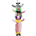 Outsunny stacked Halloween clown trio animatronic on a white background