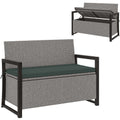 Grey 151.5L Garden Storage Bench with Cushion Weatherproof Seat by Outsunny