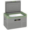 30L Portable Car Fridge in Light Green and Grey Ideal for Travel and Camping by Outsunny AOSOM