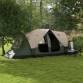 Two Room Waterproof Family Camping Tent With Rainfly, 3-4 People, Easy Setup