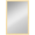 Rectangular Wall Mirror for Brightening and Enlarging Rooms Natural Wood Finish AOSOM