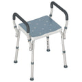 Adjustable Aluminium Bath Seat With Non Slip Legs For Elderly Or Disabled Users, Light Blue Homcom