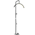 Dimmable Half Moon Floor Lamp With Phone Holder For Beauty Treatments Black AOSOM