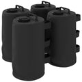 Gazebo Weight Bags Set of 4 for Secure Outdoor Shelter with Easy Fill and Carry Black AOSOM