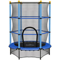 Kids Trampoline With Safety Enclosure For Indoor Or Garden Play 4ft 6in Blue AOSOM