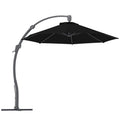 Black 3m Cantilever Garden Parasol With 360° Rotation and Crank Handle Premium Quality by Outsunny