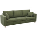 Three Seater Sofa for Spacious Family Lounging with Deep Cushions and Corduroy Fabric