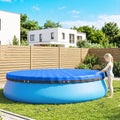 Round Pool Cover for 270–280 cm Above Ground Pools Keeps Water Clean Blue AOSOM