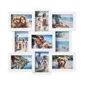 White Songmics 9-photo collage frame filled with family holiday photos