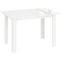 Extendable White High Gloss Dining Table Seats 4-6 Small Space Kitchen Table 120-160cm by HOMCOM