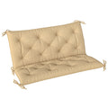 Khaki Two Seater Bench Cushion for Outdoor and Garden Seating by Outsunny