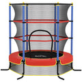 Kids Outdoor Trampoline With Safety Net For Ages 3 to 10 Ideal for Garden Play Blue AOSOM
