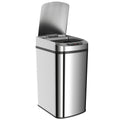 12L Motion Sensor Kitchen Bin with Touchless Opening and Steel Body, Silver AOSOM