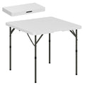 Folding Picnic Table with Adjustable Height for Easy Outdoor Dining White