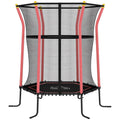 Kids Mini Trampoline with Safety Enclosure Ideal for Ages 3 to 10 for Indoor Use Red AOSOM