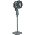 Grey Pedestal Air Circulation Fan with Oscillating Function and Light Off by HOMCOM