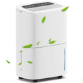 White 20L Dehumidifier with Touch Control for Home and Office by HOMCOM
