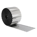 Metal Lawn Edging for Neat Garden Borders Flexible Rustproof Steel Silver Tone AOSOM