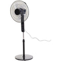 HOMCOM Oscillating Floor Fan W/ Remote Control-Standing Cooling Machine Indoor Air Refresher w/ Adjustable Height, Speed Mode, 7.5-Hour Timer Black Homcom