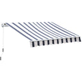 Manual Retractable Garden Patio Awning, 2.5m x 2m Outsunny