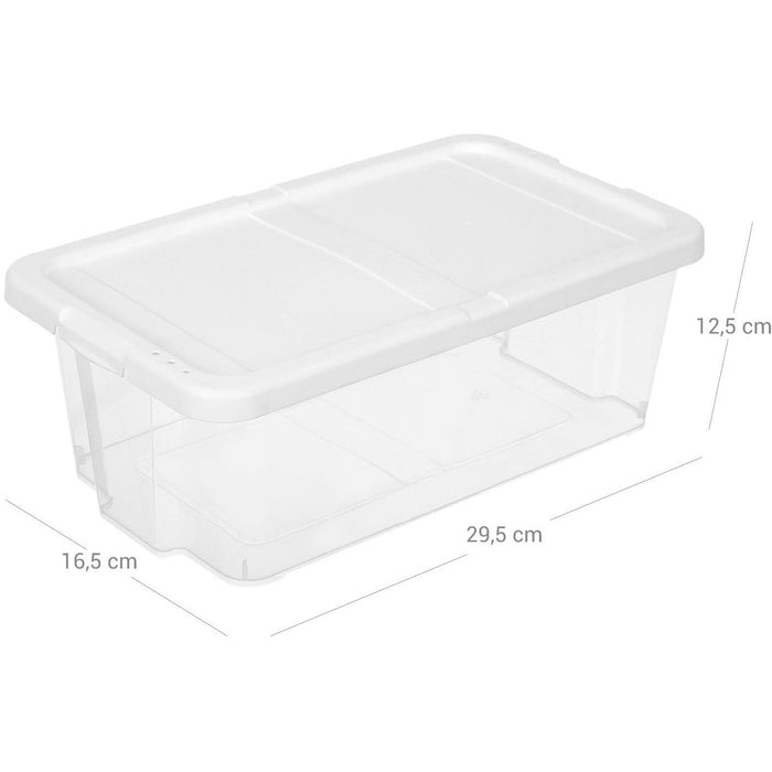 Plastic Shoe Storage Boxes With Lids Set of 12