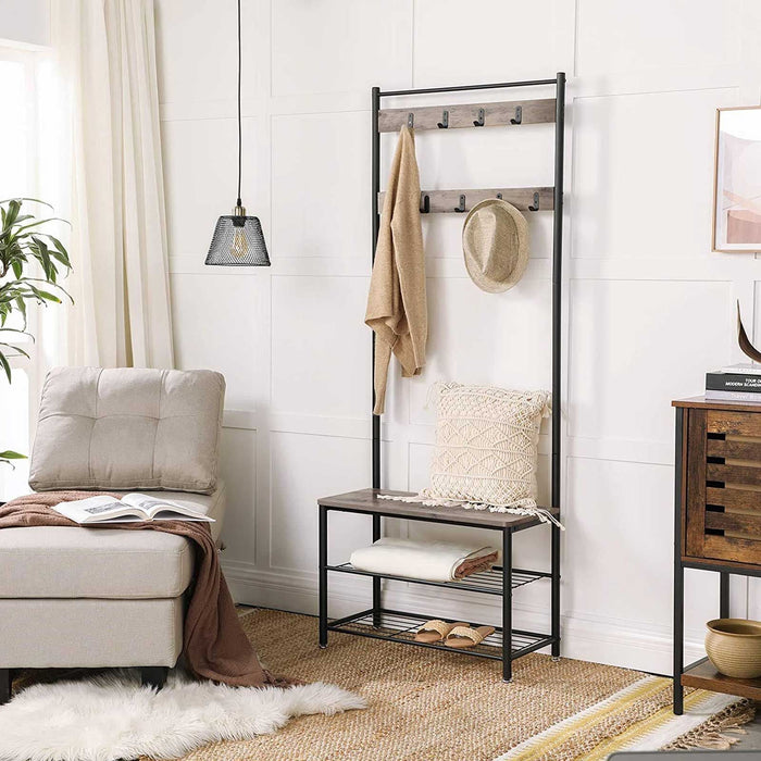 Vasagle Coat And Shoe Rack With Bench