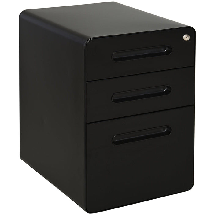 Mobile File Cabinet, 3 Drawers, Lockable, Fully Assembled