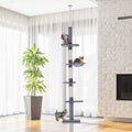 Floor to Ceiling Cat Tree, 5-Tier, Scratching Post, Pawhut