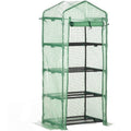 4 Tier Mini Portable Greenhouse Green