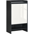 Grey Shoe Cabinet with White High Gloss Doors Homcom