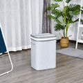 Foldable Laundry Basket, Grey Wood Homcom